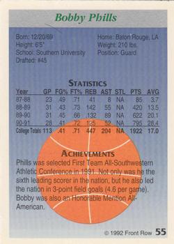 1991-92 Front Row Premier #55 Bobby Phills Back