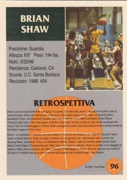 1991 Front Row Italian/English #96 Brian Shaw Back
