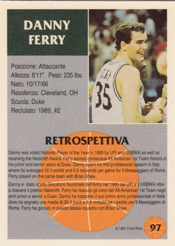 1991 Front Row Italian/English #97 Danny Ferry Back