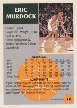 1991 Front Row - Gold #16 Eric Murdock Back