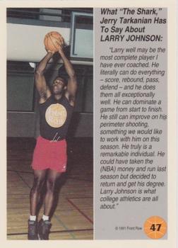 1991 Front Row - Gold #47 Larry Johnson Back