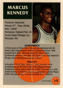 1991 Front Row Italian/English - Gold #15 Marcus Kennedy Back