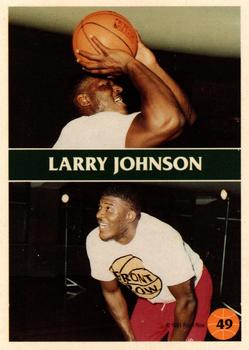 1991 Front Row Italian/English - Gold #49 Larry Johnson Back
