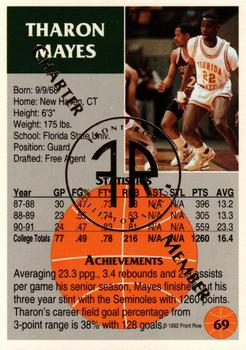1991 Front Row Update - Gold Charter Member #69 Tharon Mayes Back
