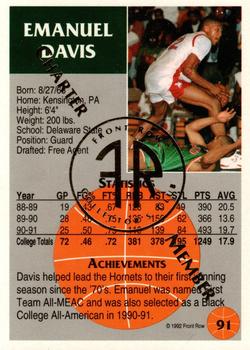 1991 Front Row Update - Gold Charter Member #91 Emanual Davis Back