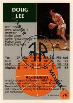 1991 Front Row Update - Silver Charter Member #76 Doug Lee Back