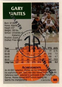 1991 Front Row Update - Silver Charter Member #88 Gary Waites Back