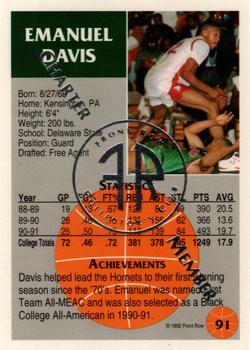 1991 Front Row Update - Silver Charter Member #91 Emanual Davis Back