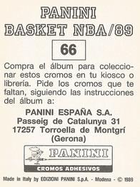 1988-89 Panini Stickers (Spanish) #66 Spud Webb Back