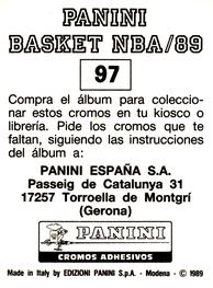 1988-89 Panini Stickers (Spanish) #97 Dennis Rodman Back