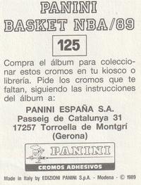 1988-89 Panini Stickers (Spanish) #125 Derek Harper Back