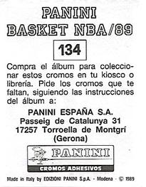 1988-89 Panini Stickers (Spanish) #134 Doug Moe Back
