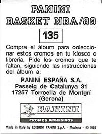 1988-89 Panini Stickers (Spanish) #135 Walter Davis Back