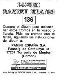 1988-89 Panini Stickers (Spanish) #136 Michael Adams Back