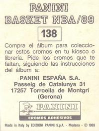 1988-89 Panini Stickers (Spanish) #138 Alex English Back