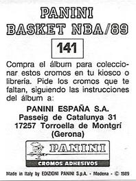 1988-89 Panini Stickers (Spanish) #141 Fat Lever Back