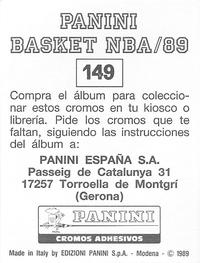 1988-89 Panini Stickers (Spanish) #149 Otis Thorpe Back