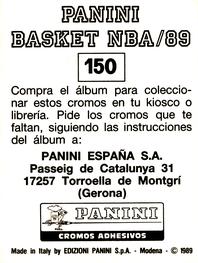 1988-89 Panini Stickers (Spanish) #150 Akeem Olajuwon Back