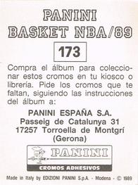 1988-89 Panini Stickers (Spanish) #173 Utah Jazz Logo Back