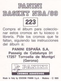 1988-89 Panini Stickers (Spanish) #223 Portland Trail Blazers Logo Back
