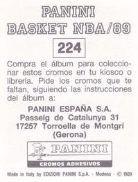 1988-89 Panini Stickers (Spanish) #224 Mike Schuler Back