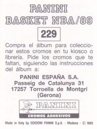 1988-89 Panini Stickers (Spanish) #229 Steve Johnson Back