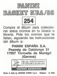 1988-89 Panini Stickers (Spanish) #254 Patrick Ewing / Akeem Olajuwon / Karl Malone Back
