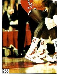 1988-89 Panini Stickers (Spanish) #255 Patrick Ewing / Akeem Olajuwon Front