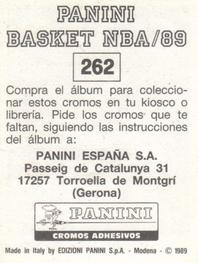 1988-89 Panini Stickers (Spanish) #262 Dominique Wilkins Back