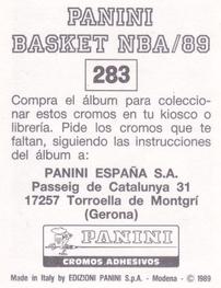 1988-89 Panini Stickers (Spanish) #283 Kevin Duckworth Back