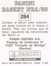 1988-89 Panini Stickers (Spanish) #284 Mark Eaton Back