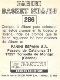 1988-89 Panini Stickers (Spanish) #286 Mark Jackson Back