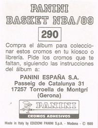 1988-89 Panini Stickers (Spanish) #290 Mark Eaton Back