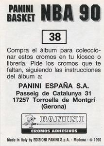 1989-90 Panini Stickers (Spanish) #38 Scott Brooks Back