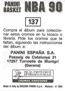 1989-90 Panini Stickers (Spanish) #137 Walter Davis Back