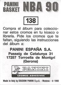 1989-90 Panini Stickers (Spanish) #138 Michael Adams Back