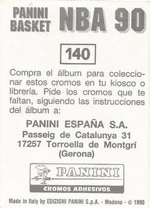 1989-90 Panini Stickers (Spanish) #140 Alex English Back