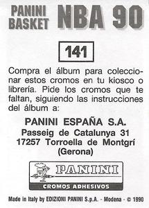 1989-90 Panini Stickers (Spanish) #141 Todd Lichti Back