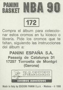 1989-90 Panini Stickers (Spanish) #172 Utah Jazz Logo Back