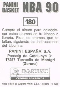 1989-90 Panini Stickers (Spanish) #180 Mark Eaton Back