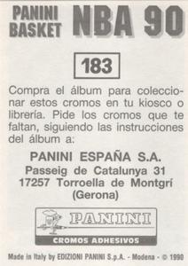 1989-90 Panini Stickers (Spanish) #183 Mitch Richmond Back