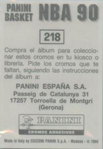 1989-90 Panini Stickers (Spanish) #218 Clyde Drexler Back