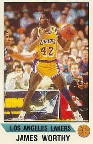 1990-91 Panini Stickers #5 James Worthy Front
