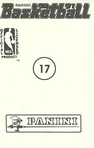 1990-91 Panini Stickers #17 Jeff Hornacek Back