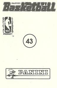 1990-91 Panini Stickers #43 David Robinson Back