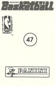 1990-91 Panini Stickers #47 Rod Strickland Back