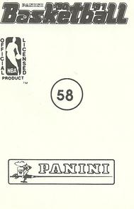 1990-91 Panini Stickers #58 Herb Williams Back