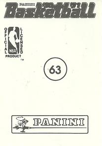 1990-91 Panini Stickers #63 Jerome Lane Back
