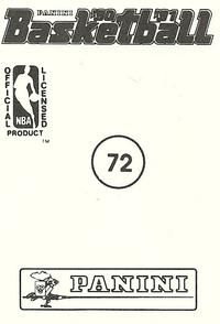 1990-91 Panini Stickers #72 Mitchell Wiggins Back