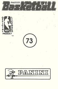 1990-91 Panini Stickers #73 Tony Campbell Back